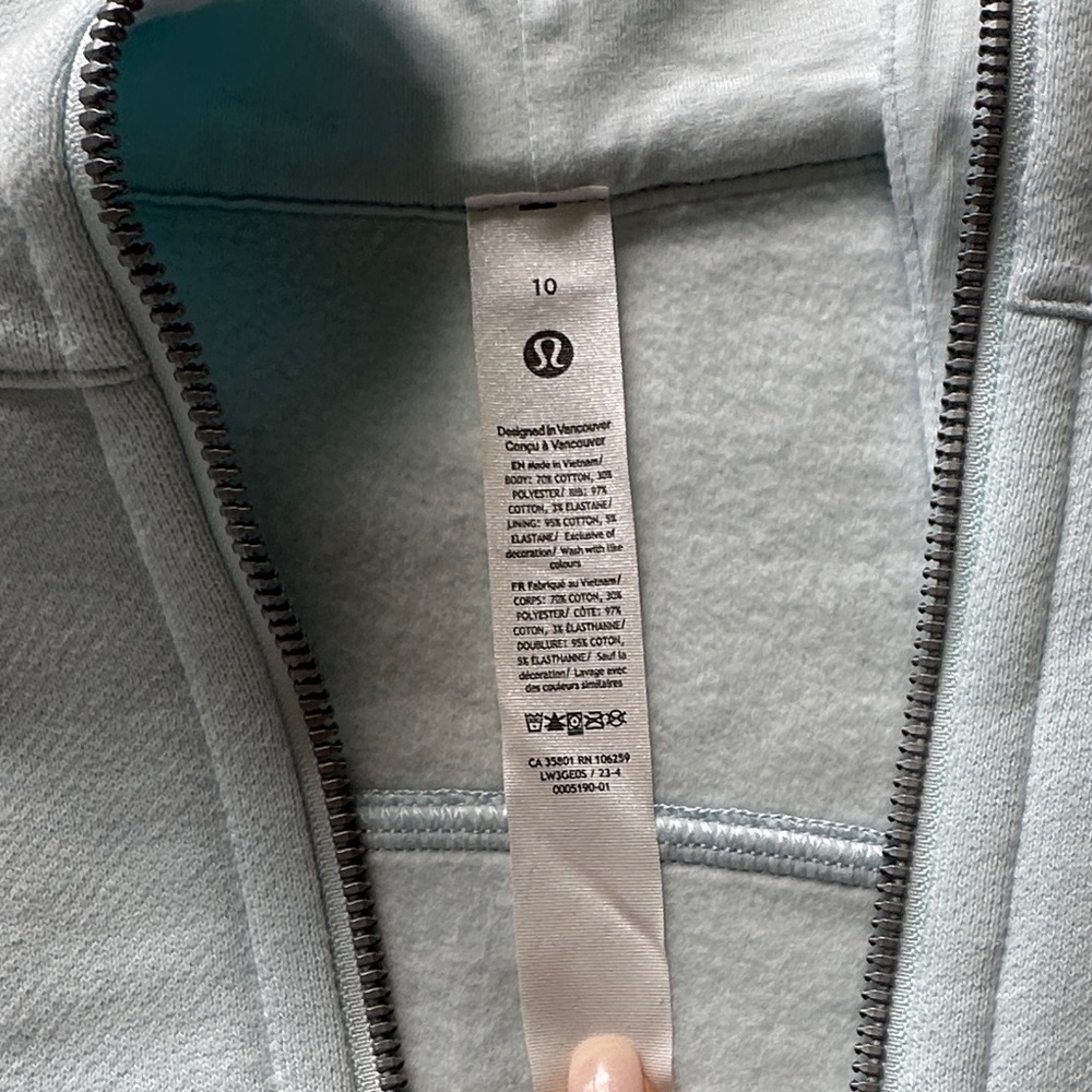 lululemon athletica Pale Blue Zip-Up Hoodie - Picture 2 of 4